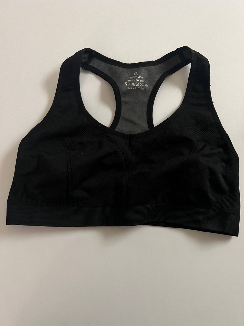 Amazon Black Seamless Racerback Sports Bra